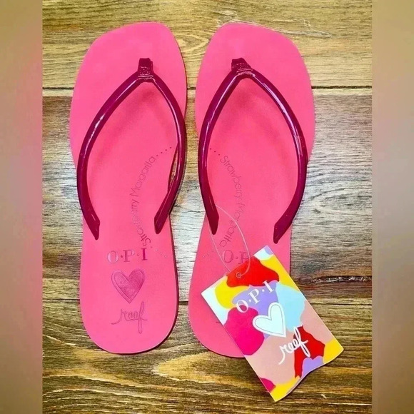 REEF | Women's Seas × OPI Sandals | Strawberry Margarita | Women’s 7 - Picture 1 of 3